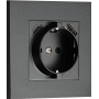 Розетка Schuko с зарядным устройством USB A+C,  с защитными шторками,  черный,  серия N96