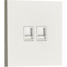 Компьютерная розетка RJ45 + RJ45 (двойная) cat.6/ClassE-8/8,  белый,  серия N96