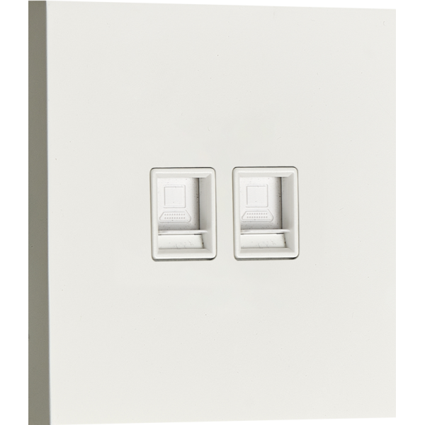 Компьютерная розетка RJ45 + RJ45 (двойная) cat.6/ClassE-8/8,  белый,  серия N96