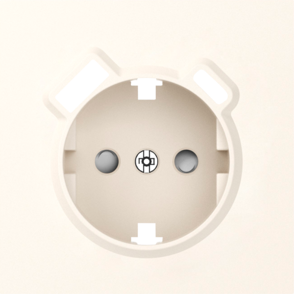 Накладка для розетки Schuko с зарядным устройством USB A+C,  со шторками 16A 250В,  матовый кремовый,  серия S08