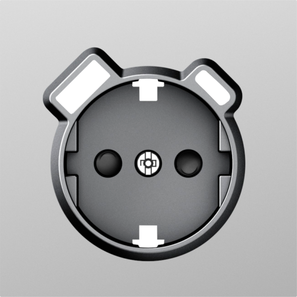 Накладка для розетки Schuko с зарядным устройством USB A+C,  со шторками 16A 250В,  сталь,  серия S08