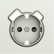 Накладка для розетки Schuko с зарядным устройством USB A+C,  со шторками 16A 250В,  шампань,  серия S08