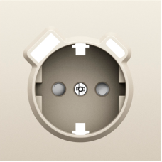 Накладка для розетки Schuko с зарядным устройством USB A+C,  со шторками 16A 250В,  слоновая кость,  серия S08