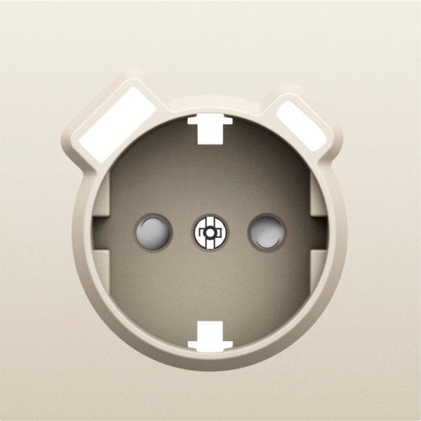 Накладка для розетки Schuko с зарядным устройством USB A+C,  со шторками 16A 250В,  слоновая кость,  серия S08
