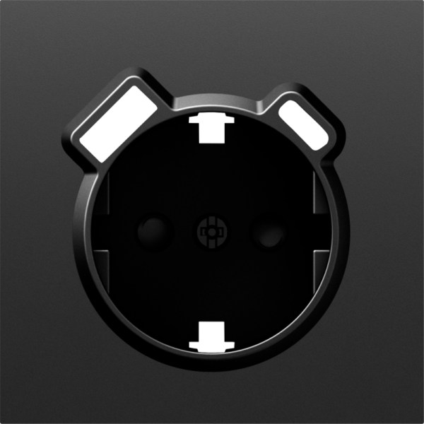 Накладка для розетки Schuko с зарядным устройством USB A+C,  со шторками 16A 250В,  черный графит,  серия S08