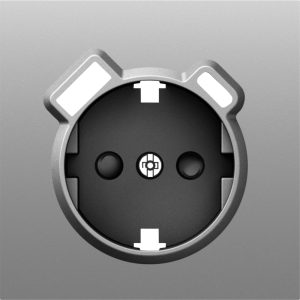 Накладка для розетки Schuko с зарядным устройством USB A+C,  со шторками 16A 250В,  серый графит,  серия S08