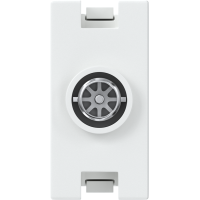 Розетка телевизионная TV простая,  разъем Male 1 модуль,  белый