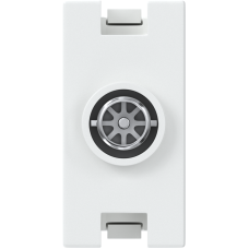 Розетка телевизионная TV простая,  разъем Male 1 модуль,  белый