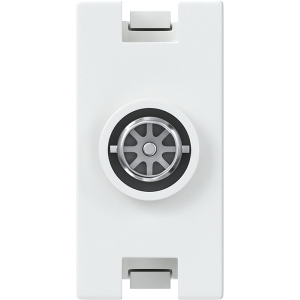 Розетка телевизионная TV простая,  разъем Male 1 модуль,  белый