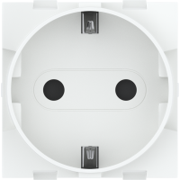 Розетка нем.ст. 2К+З 16А винтовые клеммы 2 модуля,  белый