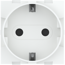 Розетка нем.ст. 2К+З 16А винтовые клеммы 2 модуля,  белый