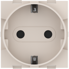 Розетка нем.ст. 2К+З 16А винтовые клеммы 2 модуля,  песочный