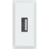 Зарядное устройство USB Стандарт А 5V 2100мА 1 модуль,  белый