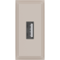 Зарядное устройство USB Стандарт А 5V 2100мА 1 модуль,  песочный