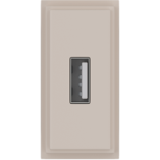 Зарядное устройство USB Стандарт А 5V 2100мА 1 модуль,  песочный