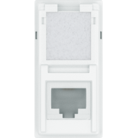 Розетка телефонная RJ11 1 модуль,  белый