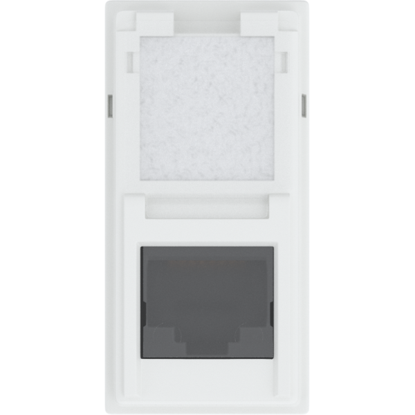 Розетка компьютерная RJ45 cat5e UTP 1 модуль,  белый