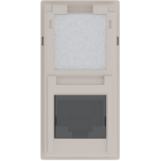 Розетка компьютерная RJ45 cat5e UTP 1 модуль,  песочный