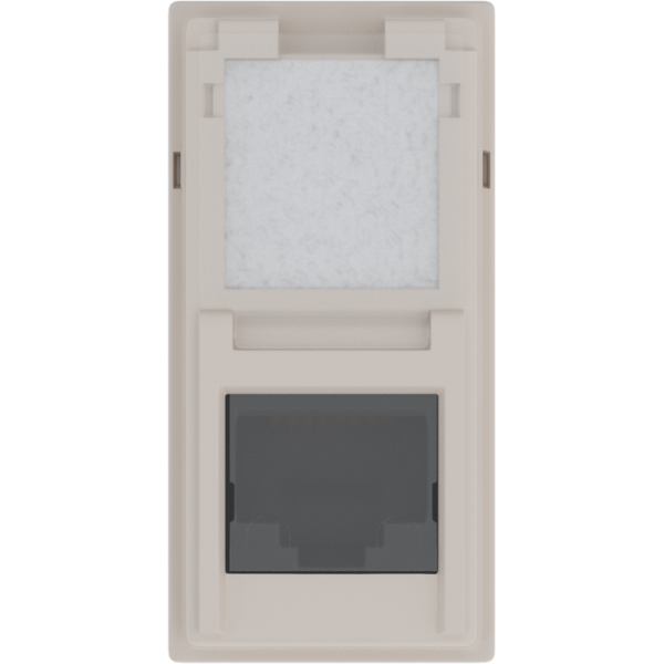 Розетка компьютерная RJ45 cat5e UTP 1 модуль,  песочный