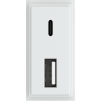 Зарядное устройство USB Стандарт A-С 5V 3100мА 1 модуль,  белый