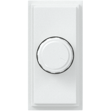 Светорегулятор поворотный 240В 2-проводный 100-1000Вт,  1 модуль,  белый