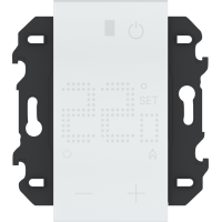 Термостат для ТП цифровой с дисплеем с выносным датчиком 230В 16А 2 модуля,  белый