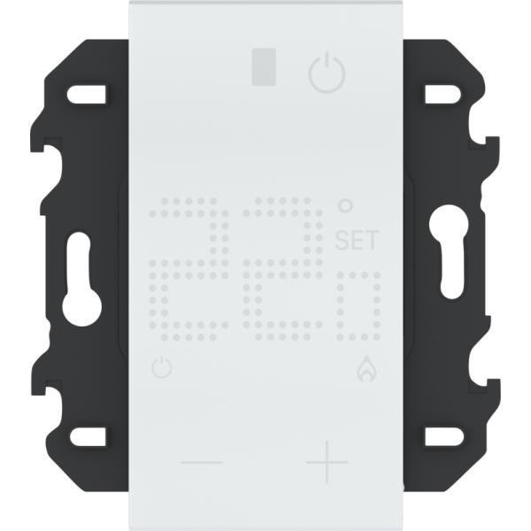 Термостат для ТП цифровой с дисплеем с выносным датчиком 230В 16А 2 модуля,  белый