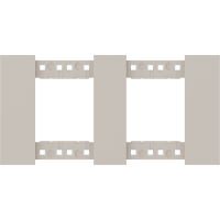 Декоративная рамка 2+2 модуля,  песочный