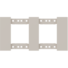 Декоративная рамка 2+2 модуля,  песочный