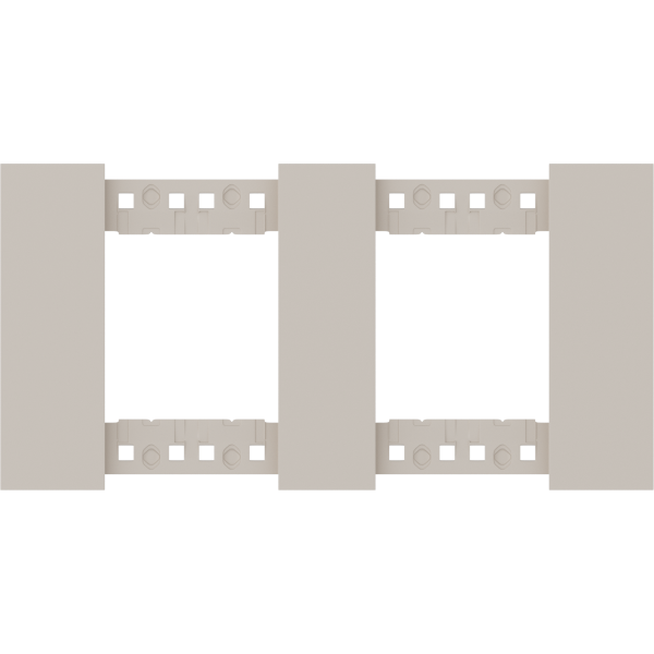 Декоративная рамка 2+2 модуля,  песочный