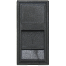 Адаптер 22.5х45мм для 1 модуля типа Keystone,  цвет: черный матовый