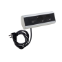Настольный розеточный блок Ovaledesign в сборе: 2х220V,  USB Type A+C,  кабель