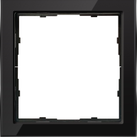 Рамка 1-я черное стекло,  серия R98 Glass