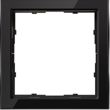 Рамка 1-я черное стекло,  серия R98 Glass