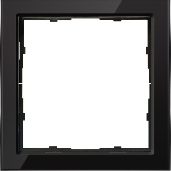 Рамка 1-я черное стекло,  серия R98 Glass
