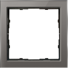 Рамка 1-я стекло цвета сталь,  серия R98 Glass