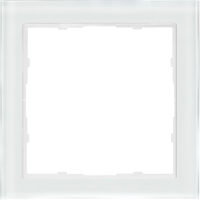 Рамка 1-я белое стекло,  серия R98 Glass