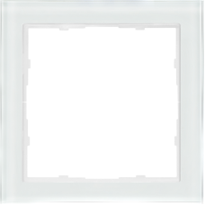 Рамка 1-я белое стекло,  серия R98 Glass