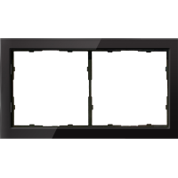 Рамка 2-я черное стекло,  серия R98 Glass