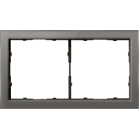 Рамка 2-я стекло цвета сталь,  серия R98 Glass