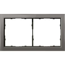 Рамка 2-я стекло цвета сталь,  серия R98 Glass