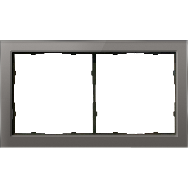 Рамка 2-я стекло цвета сталь,  серия R98 Glass