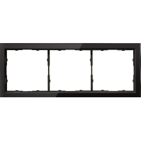 Рамка 3-я черное стекло,  серия R98 Glass