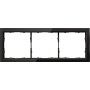 Рамка 3-я черное стекло,  серия R98 Glass
