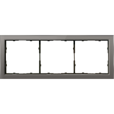 Рамка 3-я стекло цвета сталь,  серия R98 Glass