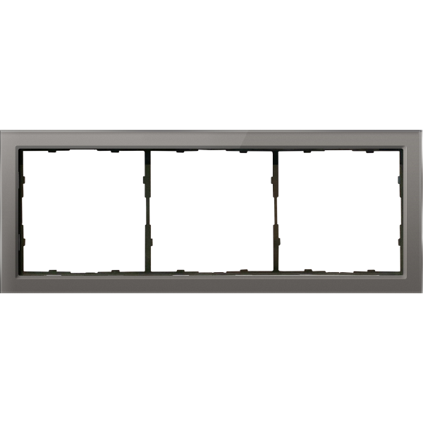 Рамка 3-я стекло цвета сталь,  серия R98 Glass