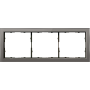 Рамка 3-я стекло цвета сталь,  серия R98 Glass