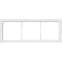 Рамка 3-я белое стекло,  серия R98 Glass