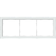 Рамка 3-я белое стекло,  серия R98 Glass