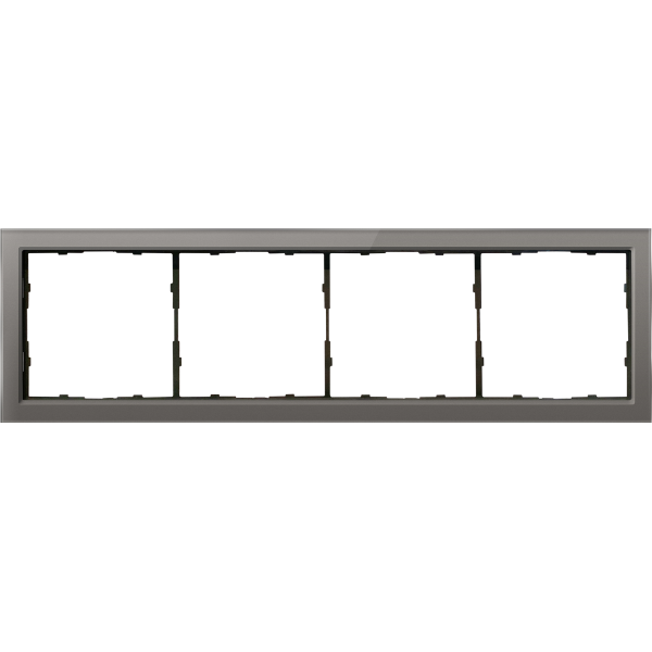 Рамка 4-я стекло цвета сталь,  серия R98 Glass